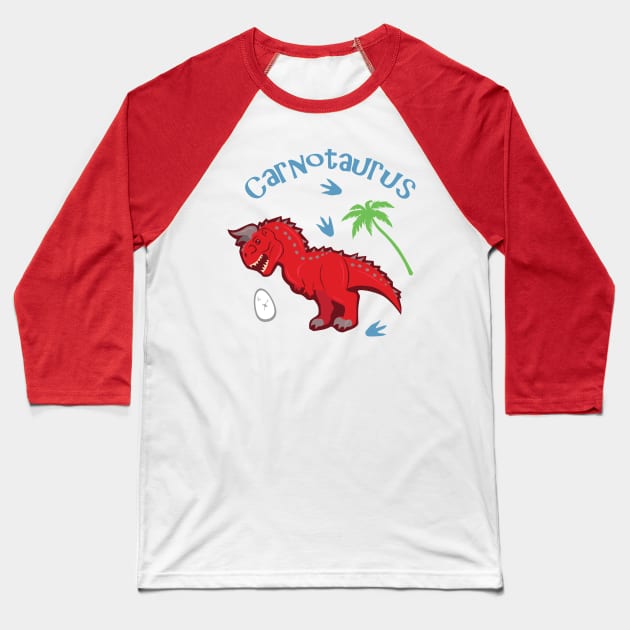 Cute Carnotaurus Baseball T-Shirt by SakuraDragon